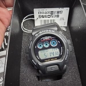 Casio G-Shock Black Digital Watch Solar And Multiband Gw6900 With Combi Bracelet